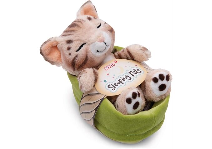 Nici Kuscheltier Katze Bengal 12cm hellgrün