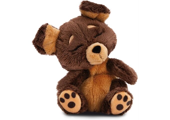 Nici Kuscheltier Hund braun 12cm schlafend grün