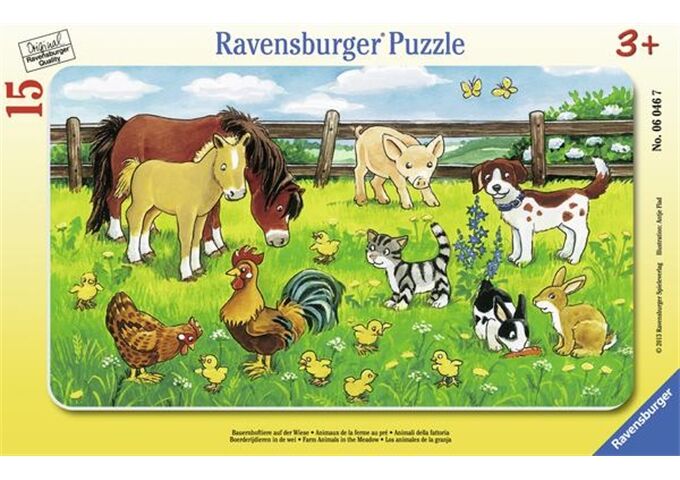 Ravensburger Pz. Bauernhoftiere auf der Wiese 15T