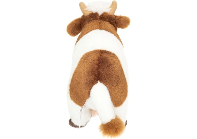 Teddy-Hermann Kuh braun-weiß stehend, ca. 23cm