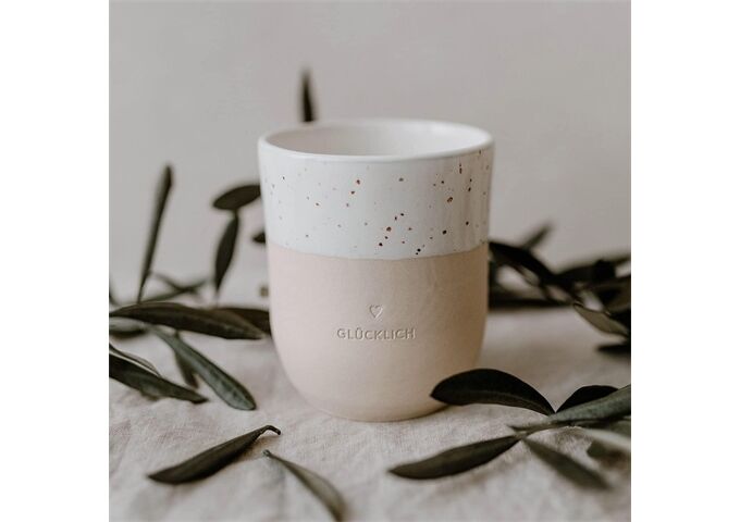 Eulenschnitt Becher Glücklich