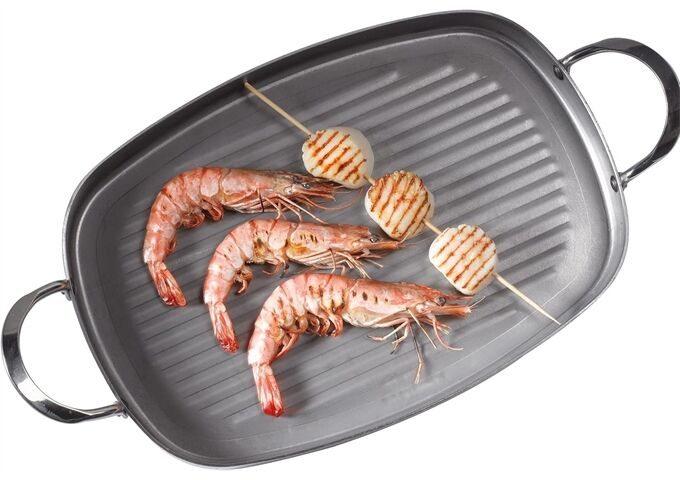 de Buyer GRILLPFANNE 2 GRIFFE MINERAL B RECHTECK. 38X26CM