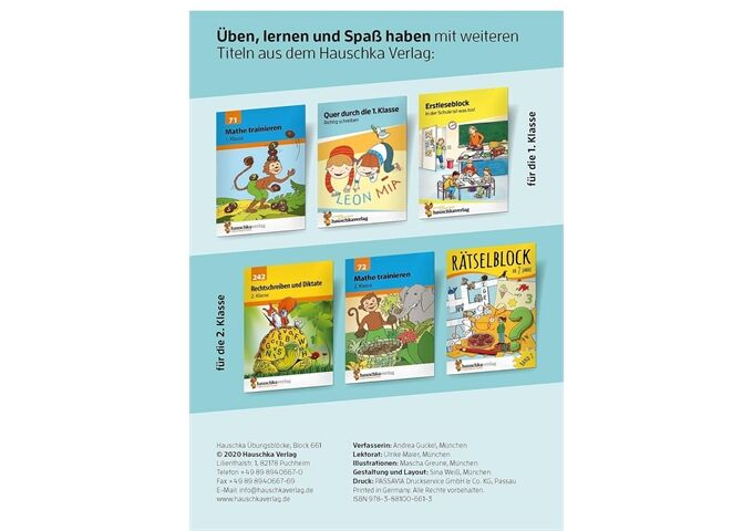 Hauschka Verlag Quer durch die 1. Klasse, Mathe und Deutsch - A5-Ü