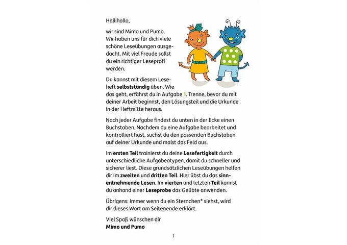 Hauschka Verlag Besser lesen 4. Klasse, A5- Heft
