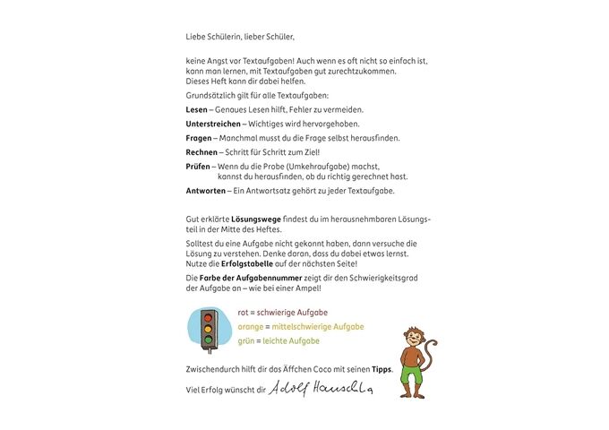 Hauschka Verlag Textaufgaben 3. Klasse, A5- Heft