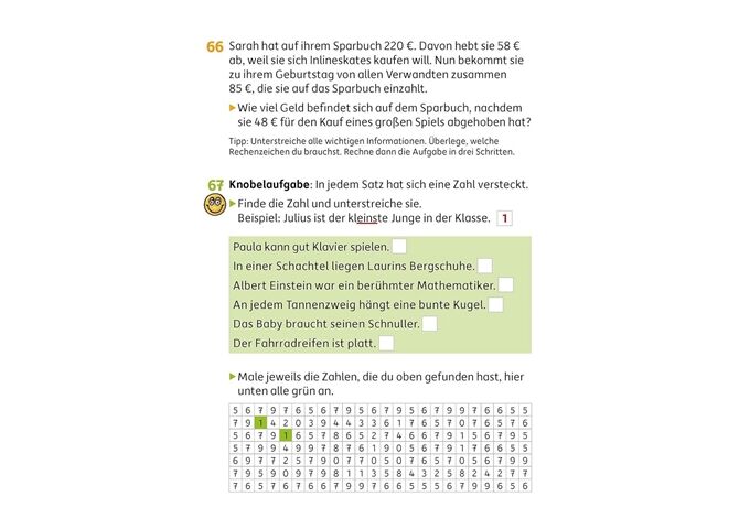 Hauschka Verlag Textaufgaben 3. Klasse, A5- Heft