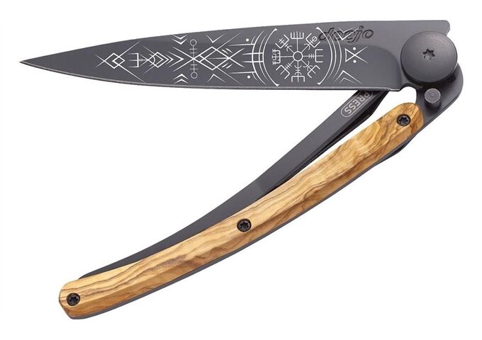 deejo 37g, Olivenholz / Wikinger Vegvisir