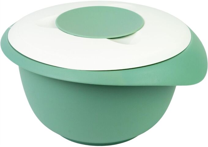 Westmark Rührschüssel mit zweigeteiltem Deckel, 2,5 l, mint