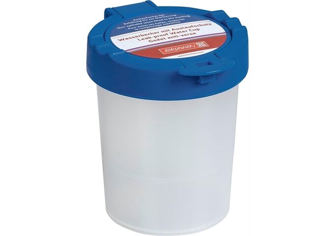 BRUNNEN Wasserbecher mit Deckel blau