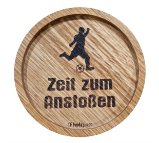 holzpost Untersetzer aus EICHE "anstossen"