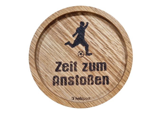 holzpost Untersetzer aus EICHE "anstossen"