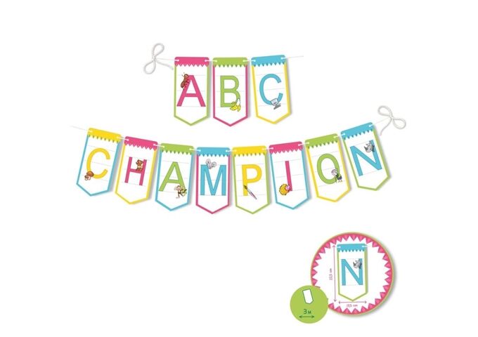ABC CHAMPIONS Girlande Schulanfang