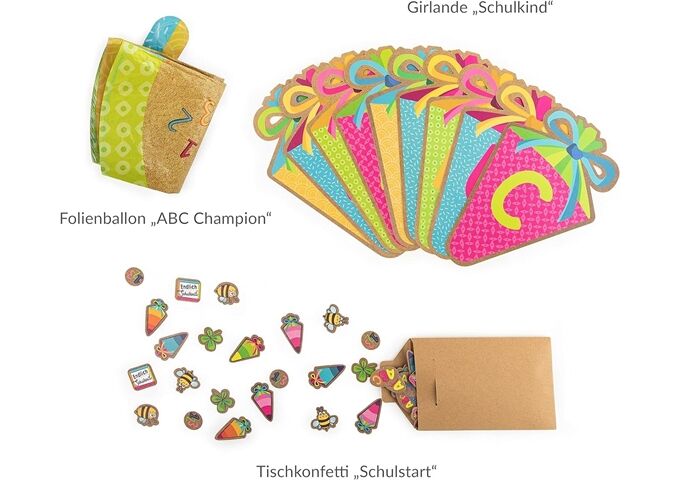 ABC CHAMPIONS Deko Set Schulstart