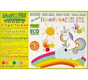 bruder|ÖkoNorm Fingerfarben nawaro, 6er Set Einhorn