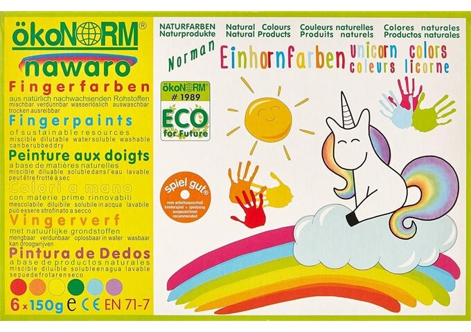 bruder|ÖkoNorm Fingerfarben nawaro, 6er Set Einhorn