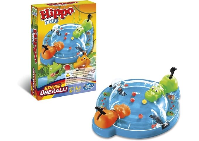 Hasbro Gaming|Hasbro Hasbro B1001100 Hippo Flipp Kompakt, für 2 Spieler