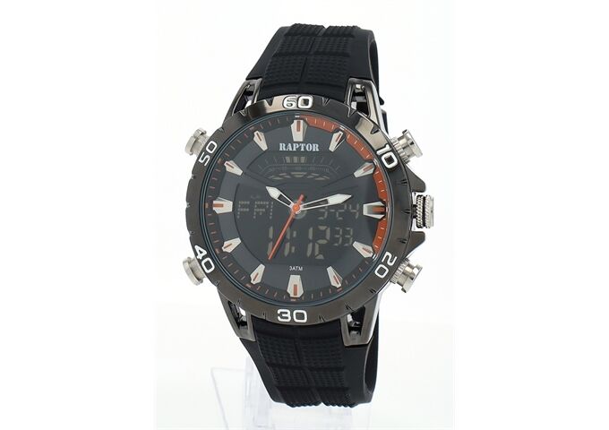Raptor Herrenuhr "Nero" Silikonband