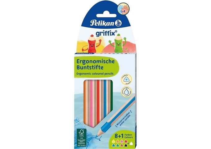 PELIKAN Farbstiftetui 8+1ST Griffix WV sortiert