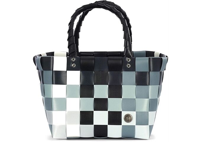 Ice Bag Ice Bag Einkaufsshopper Mini, schwarz weiß