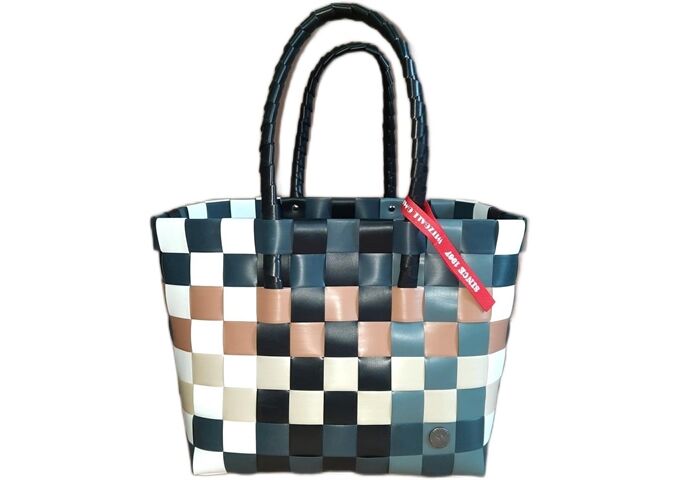 Ice Bag Ice Bag Einkaufsshopper Klassik taupe grau weiß