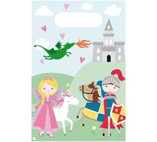 amscan 8 Papiertüten Princess & Knigh