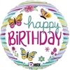 Karaloon Folienballon Schmetterlinge Happy Birthday