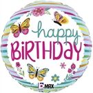 Karaloon Folienballon Schmetterlinge Happy Birthday