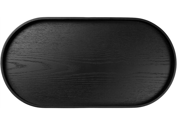ASA wood Tablett oval, schwarz