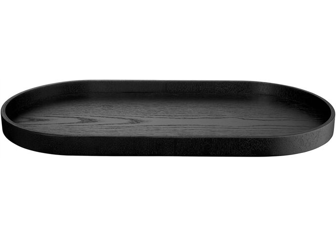 ASA wood Tablett oval, schwarz