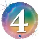 Karaloon Folienballon Zahl 4
