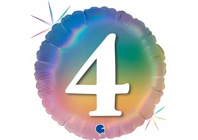 Karaloon Folienballon Zahl 4