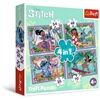 TREFL Puzzle 4 in 1 Lilo & Stich