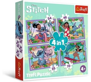 TREFL Lilo & Stitch 4in1 Puzzle 35/48/54/