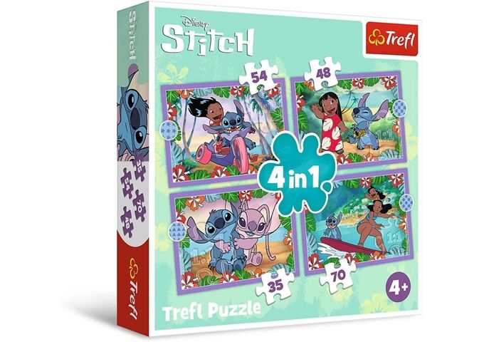 TREFL Puzzle 4 in 1 Lilo & Stich