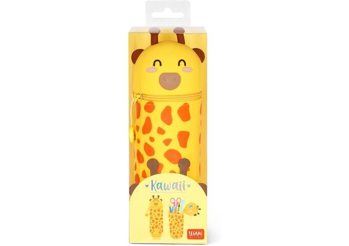 Legami KAWAII 2-IN-1 SOFT SILICONE PENCIL CASE - Giraffe