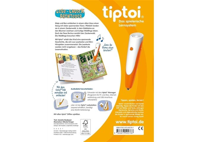 Ravensburger tiptoi® Lese-Lausch-Abenteuer Zauberwald