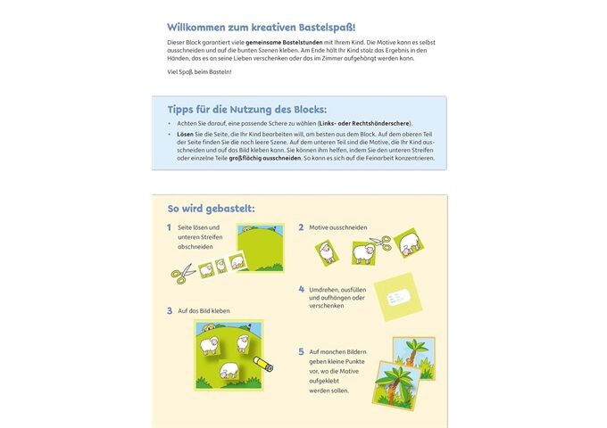 Hauschka Verlag Lass uns basteln - Ausschneiden und Kleben ab 3 Ja