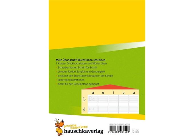 Hauschka Verlag Mein Übungsheft Buchstaben schreiben - 1. Klasse