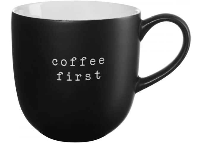 ASA hey! Henkelbecher, coffee first