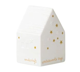  LED Häuschen Zauberhaft L.5cm, B.5cm, H.8cm