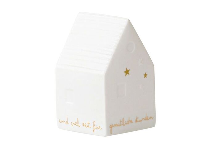  LED Häuschen Zauberhaft L.5cm, B.5cm, H.8cm