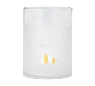 Räder Schneetag Windlicht Schnee landschaft D.19cm, H.25