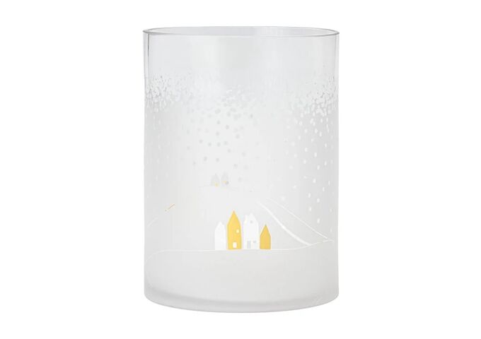 Räder Schneetag Windlicht Schnee landschaft D.19cm, H.25