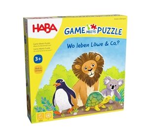Haba Games meets Puzzle - Wo leben Löwe & Co. ?