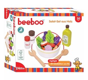 beeboo Beeboo Kitchen Salat-Set aus Holz, 28 Teile