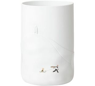 Räder Schneetag Vase Hundeschlitten D.14,5cm, H.21,8cm
