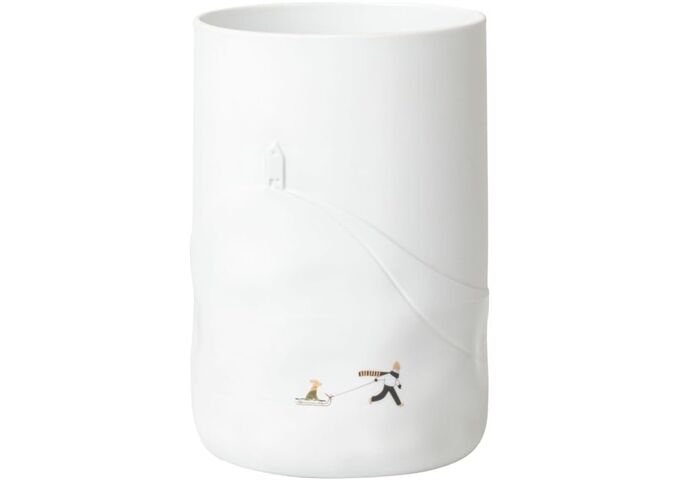 Räder Schneetag Vase Hundeschlitten D.14,5cm, H.21,8cm