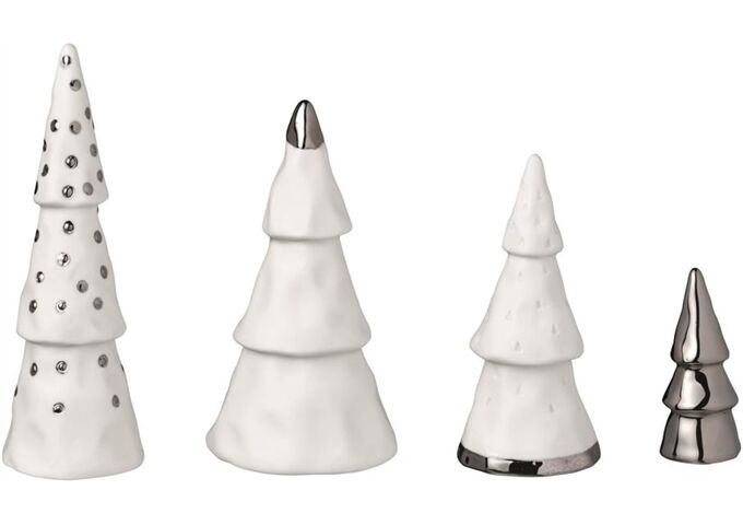 Räder WINTERZEIT Weihnachtswald Set 4 Stk. silber