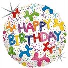 Karaloon Folienballon Hunde Happy Birthday, 46cm