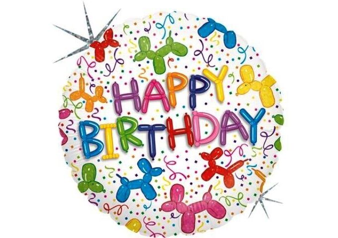 Karaloon Folienballon Hunde Happy Birthday, 46cm